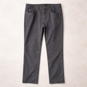 BONOBOS Straight Fit Charcoal Grey Casual Pant Mens 33x32 Travel Preppy  College